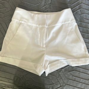 White bebe dress shorts nwot